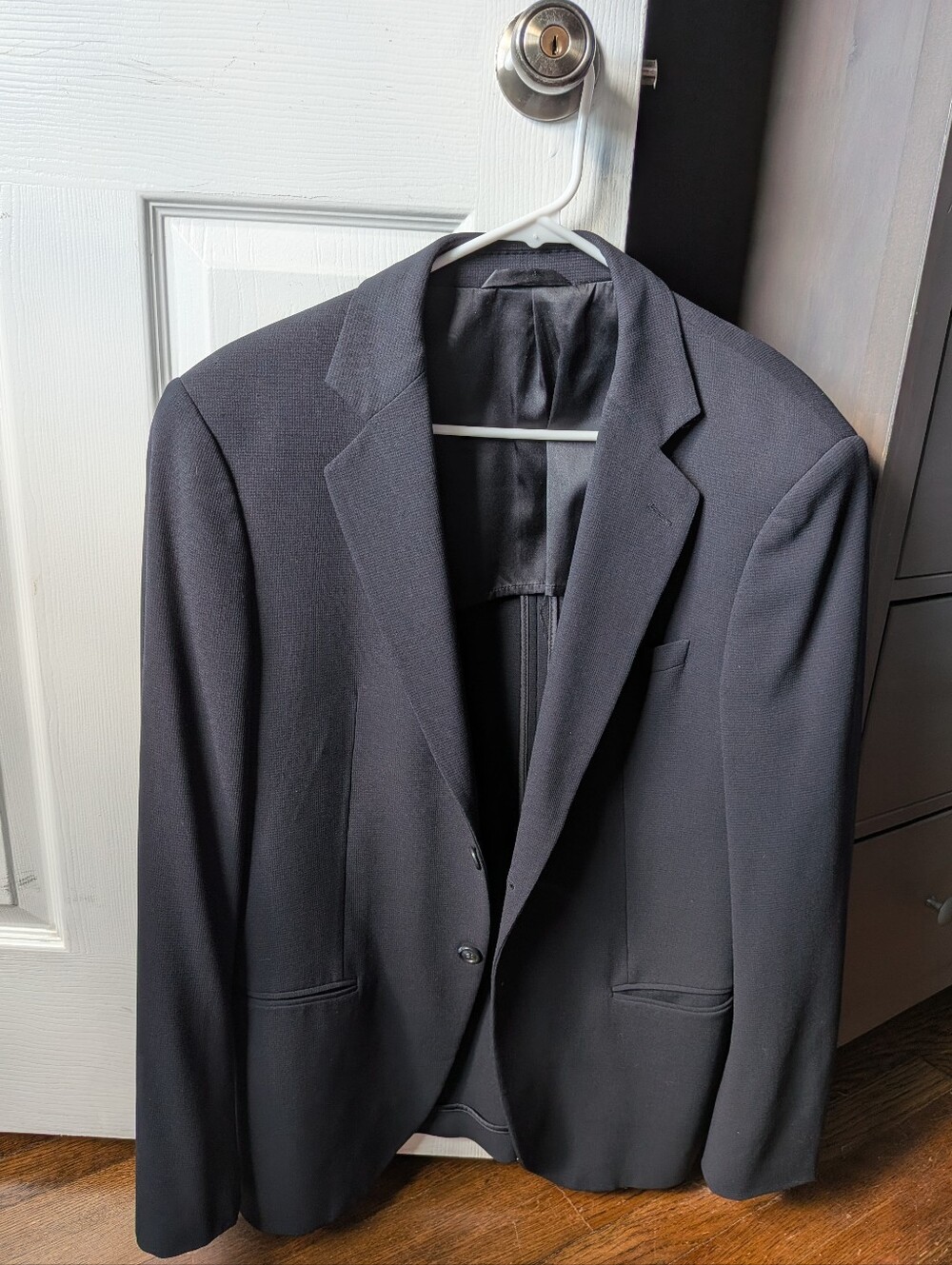 Giorgio Armani Borgo 21 black Wool Suit Jacket Size 52